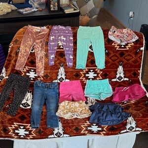 Colorful Kids' Leggings and Shorts Set